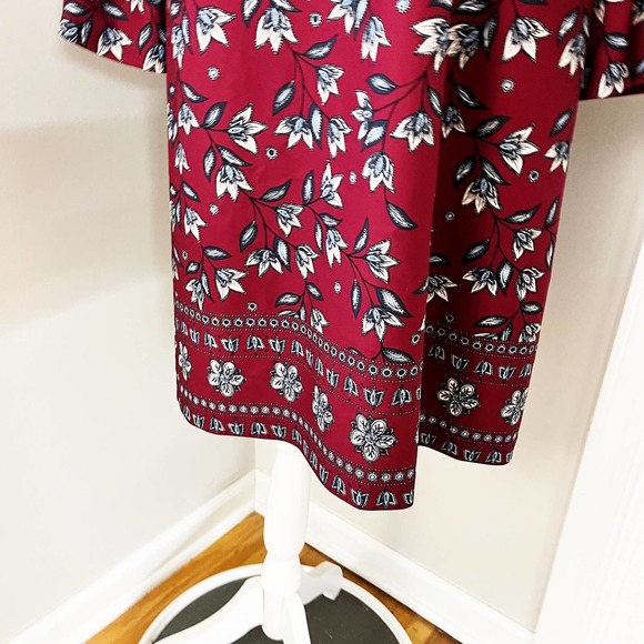 Nanette Lepore Red Floral Shift Dress - Picture 2 of 8